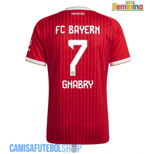 Camisa de time de futebol Bayern Munich Serge Gnabry #7 Replicas 1º Equipamento Feminina 2026-27 Manga Curta